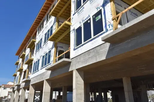 Windows and balcony framing at Sea Oats